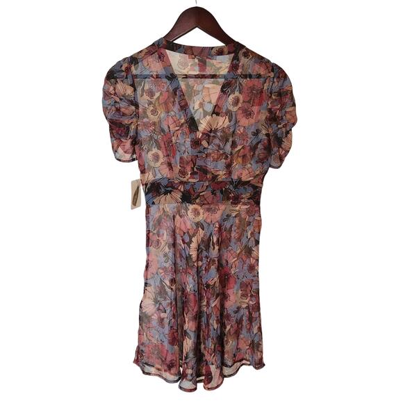 Forever 21 Floral See-through Knee-length Dress Size XS - Picture 1 of 9